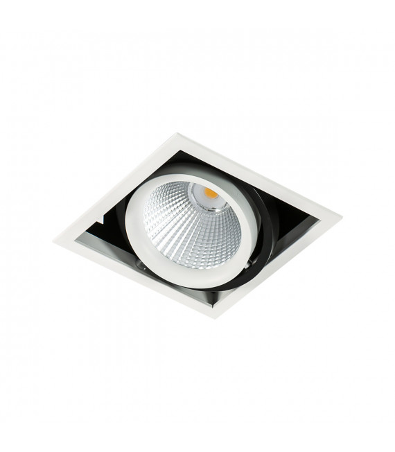 Technical and modern recessed ceiling light Vertico Single 3000K White black