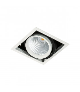 Technical and modern recessed ceiling light Vertico Single 4000K White black