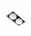 Plafonnier encastrable technique et moderne Vertico Double 3000K Blanc noir