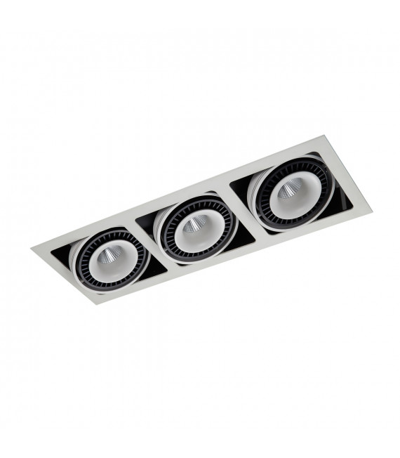 Plafonnier encastrable Alesso Blanc mat, noir