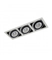 Plafonnier encastrable Alesso Blanc mat, noir