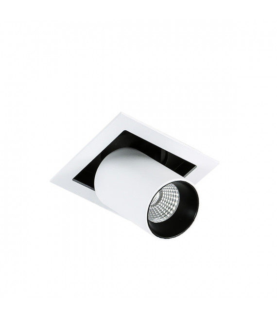 Technical and modern recessed ceiling lamp Mercanta Single 4000K White black