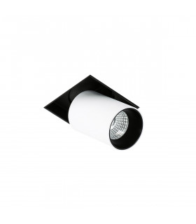 Plafoniera da incasso tecnica e moderna Novum Trimless Single 3000K Bianco nero