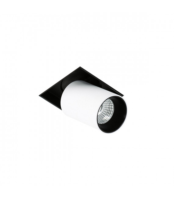 Lámpara empotrable de techo técnica y moderna Novum Trimless Single 3000K Blanco negro