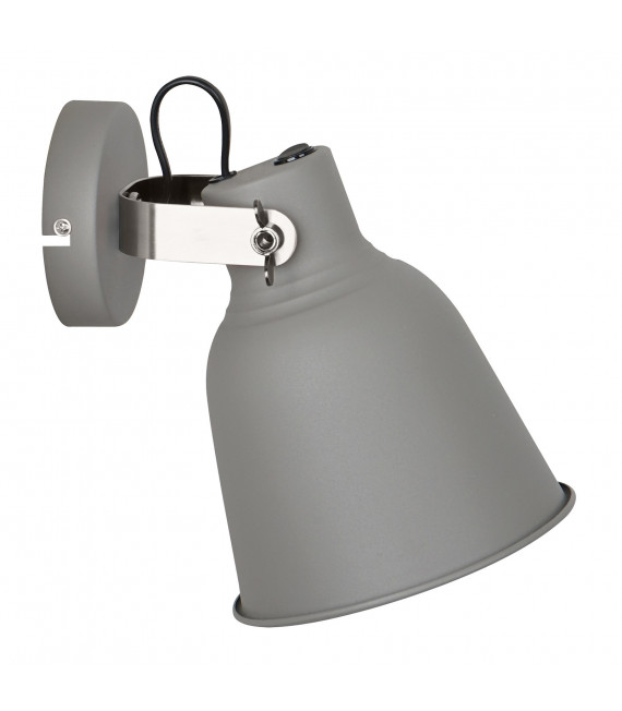 Industrial and retro wall lamp Vidal gray