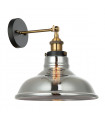 Applique murale industrielle et rétro Hubert Noir, doré 1 ampoule