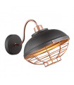 Industrial and retro wall lamp Clams Grey, copper