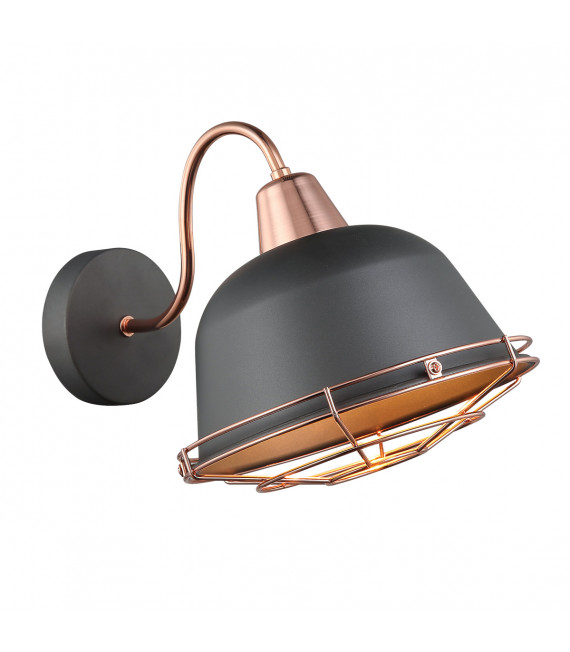 Industrie- und Retro-Wandleuchte Annika Gray, Kupfer