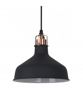 Moderna lampada a sospensione Hooper Nero rame, rosso