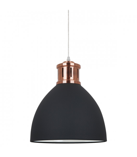 Lámpara colgante industrial y retro Lola Graphite, cobre rojo