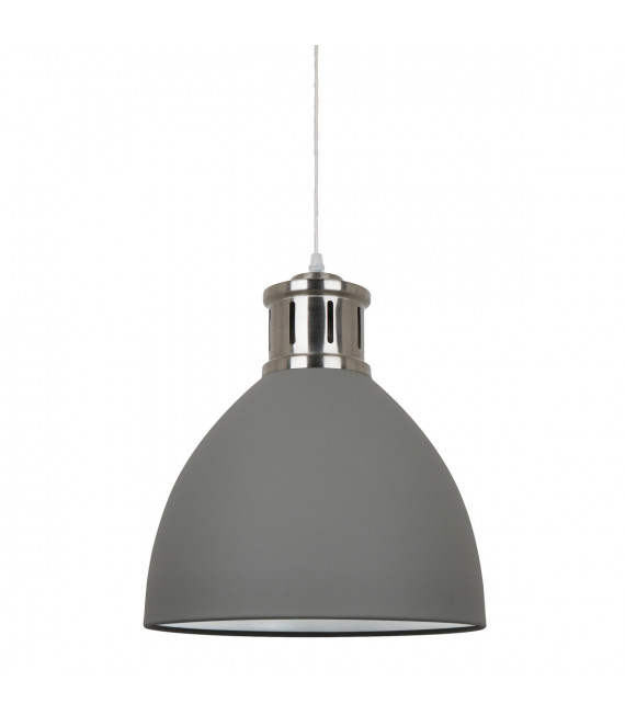 Industrie- und Retro-Pendelleuchte Lola Grey Satin Nickel