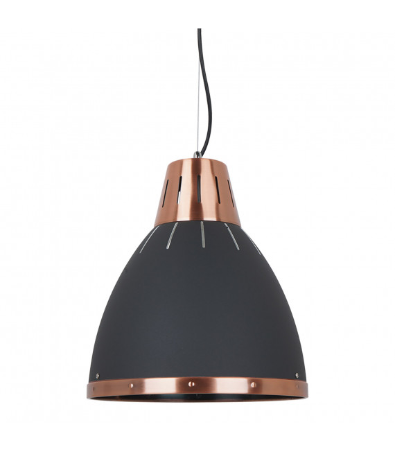 Industrial and retro suspension Merton Graphite sandblasted, red copper