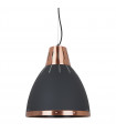 Suspension industrielle et rétro Merton Graphite sablé, cuivre rouge