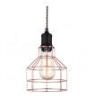 Industrial and retro suspension Perifo Black, copper, steel