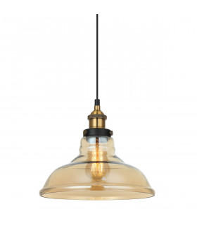 Industrie- und Retro-Pendelleuchte Hubert Black, Gold