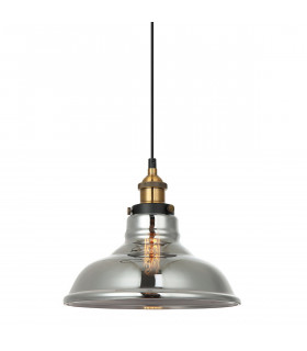 Industrie- und Retro-Pendelleuchte Hubert Black, Gold