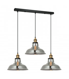 Industrie- und Retro-Pendelleuchte Hubert Black, Gold