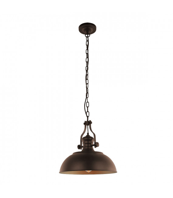 Industrie- und Retro-Pendelleuchte Rosalia Bronze, Gold