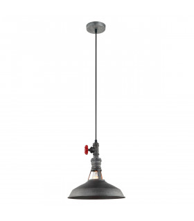 Industrial and retro hanging lamp Garibaldo gray
