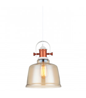 Lámpara colgante industrial y retro Simalto blanco