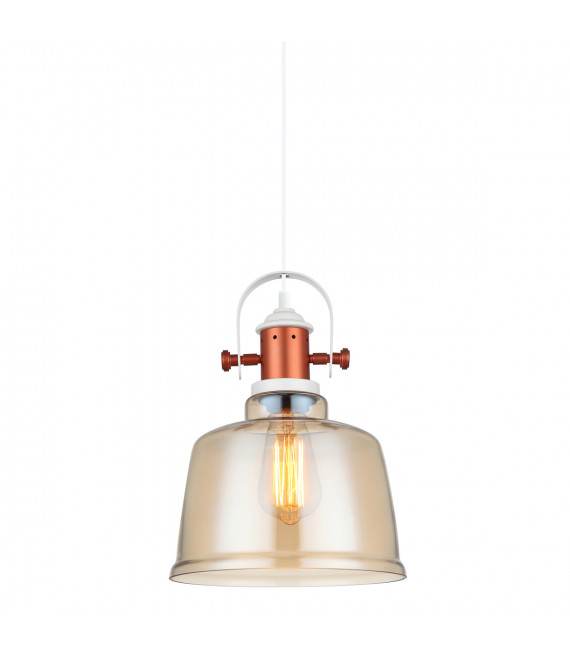 Lámpara colgante industrial y retro Simalto blanco