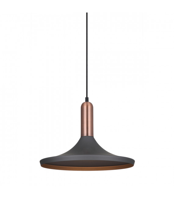 Lámpara colgante moderna Lusty Grey, cobre