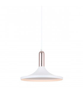 Moderne Pendelleuchte Lusty White, Kupfer