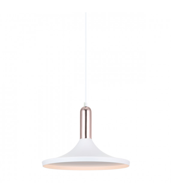 Lámpara colgante moderna Lusty White, cobre