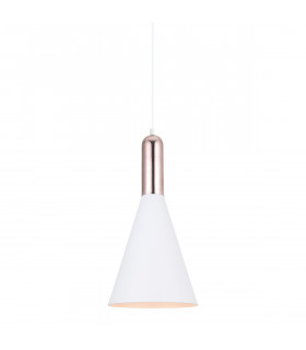 Suspension moderne Khaleo Blanc, cuivre