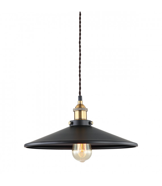 Lámpara colgante industrial y retro Verda Black, dorado