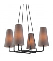 Modern hanging lamp Primo Grey-black