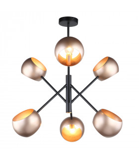 Modern hanging lamp Cavazza Black, gold