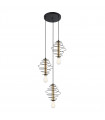 Suspension moderne Mirren Marron noir 3 ampoules