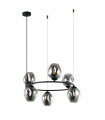 Modern pendant light Roxane Black 6 bulbs
