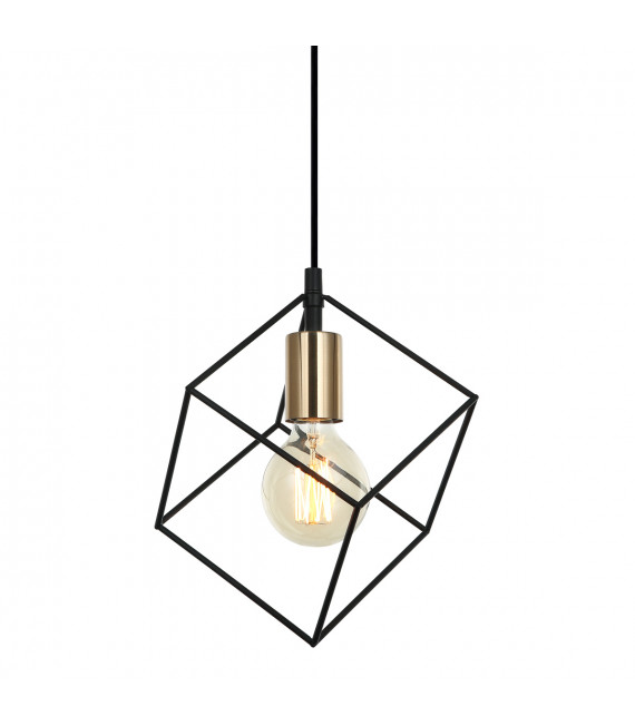 Moderne Pendelleuchte Morestel Black, Gold