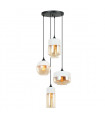 Suspension moderne Molina Noir en verre