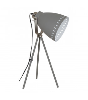 Industrial and retro floor lamp Franklin Sanded satin gray