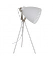 Industrial and retro floor lamp Franklin Sablé white, satin nickel