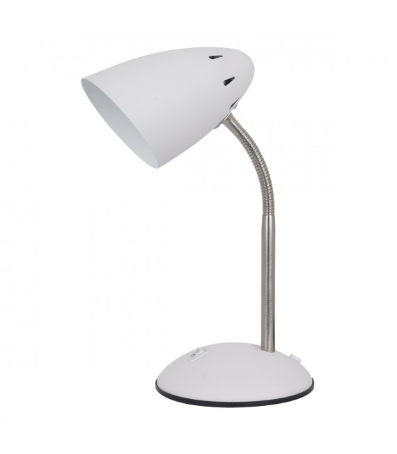 Lampe de bureau moderne Cosmic Blanc, nickel satiné