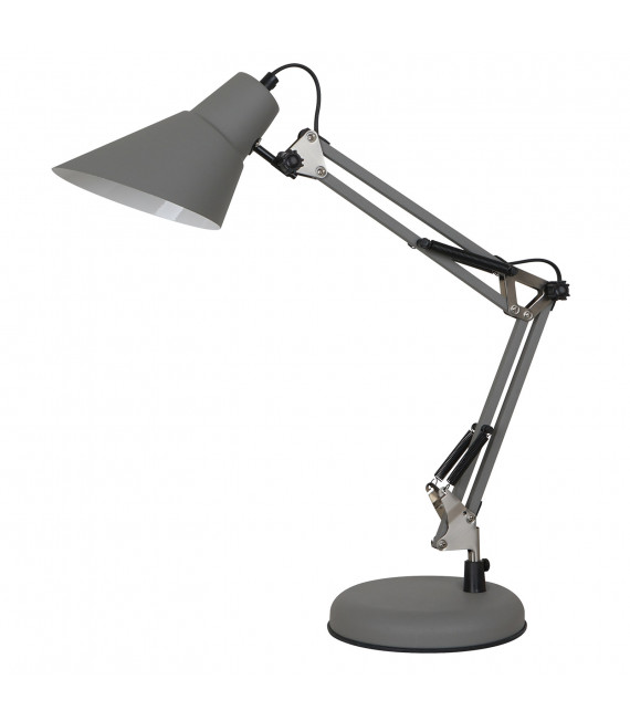 Industrial and retro desk lamp Jason Sanded satin gray