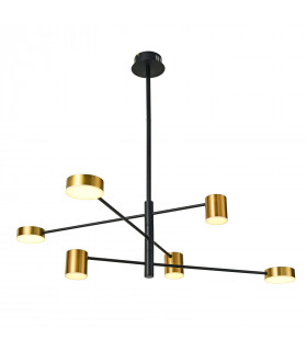 Lámpara colgante moderna Remdal Negro, dorado