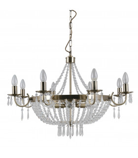 Suspension en cristal Cortina Bronze antique, hauteur 50 Cm