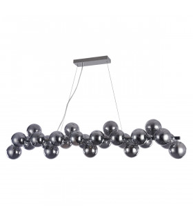 Modern suspension Cabella Chrome and smoked glass