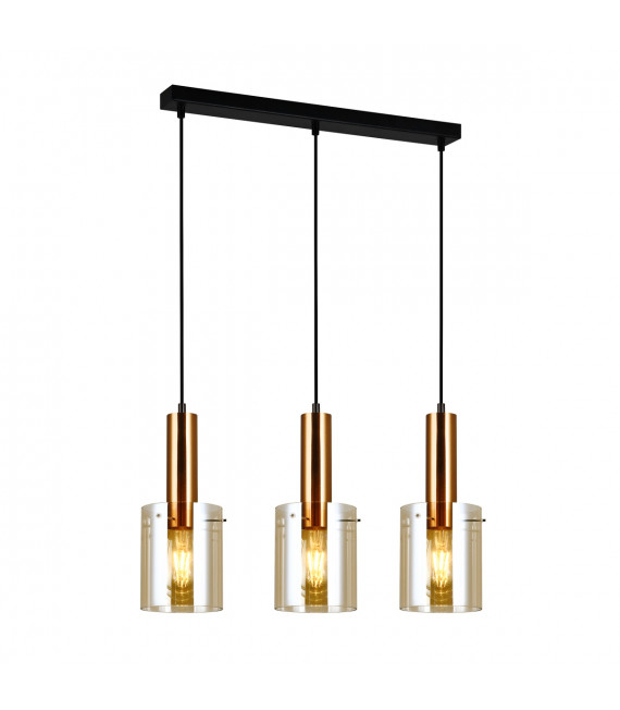 Suspension moderne Sardo ambre en verre