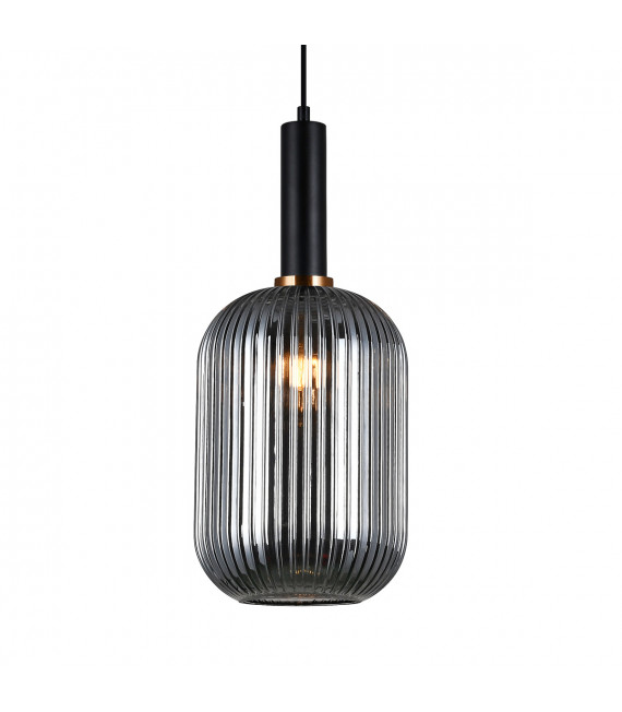 Pendant lamp Antiola Black smoked glass