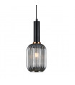 Modern pendant lamp Antiola Black in smoked glass