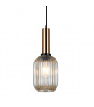 Modern pendant lamp Antiola amber and glass