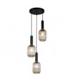 Modern hanging lamp Antiola Black amber