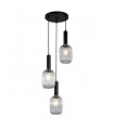 Suspension moderne Antiola Noir en verre