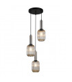 Decorative pendant light Antiola Satin nickel and amber